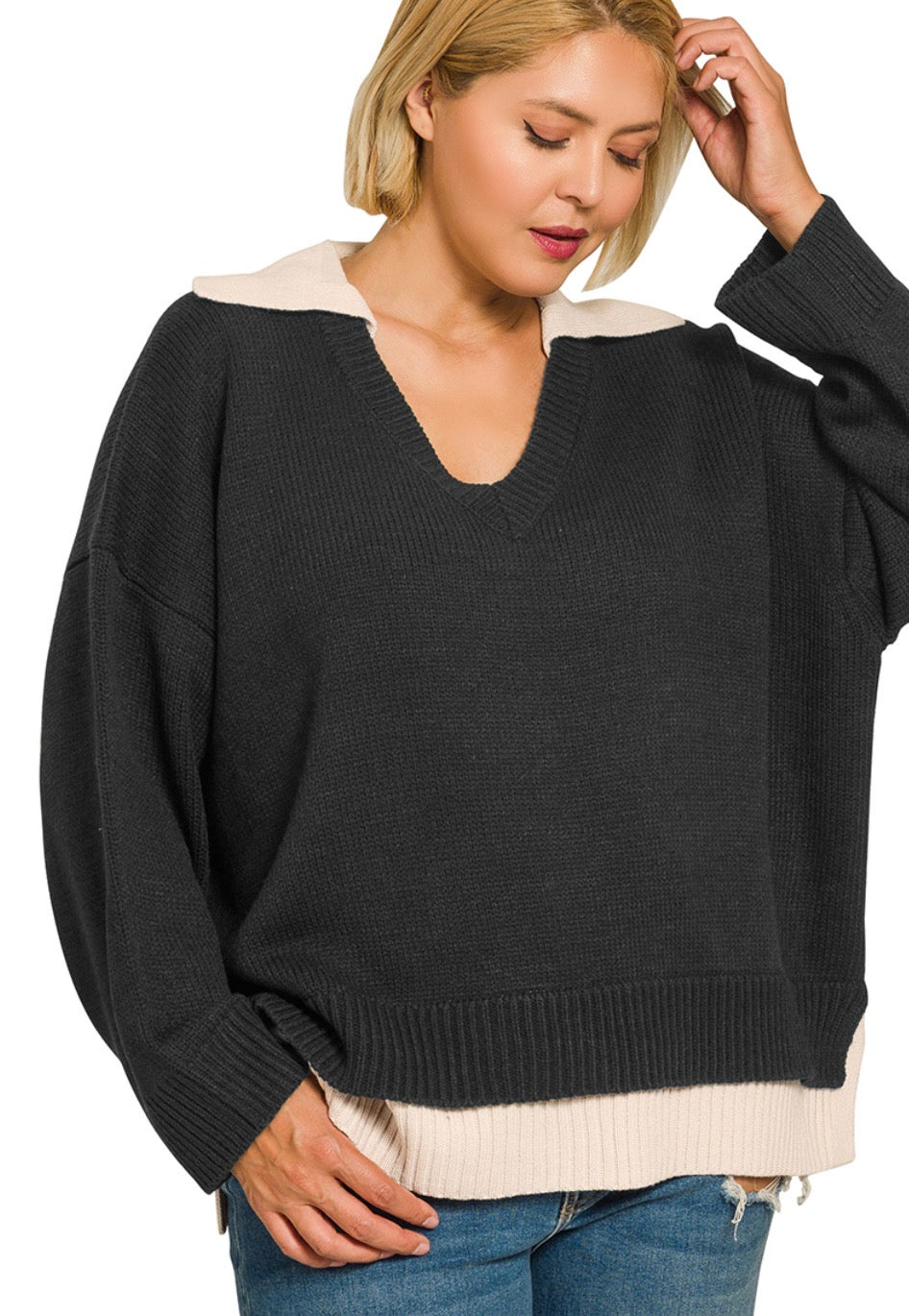 Black Willow Sweater- Plus