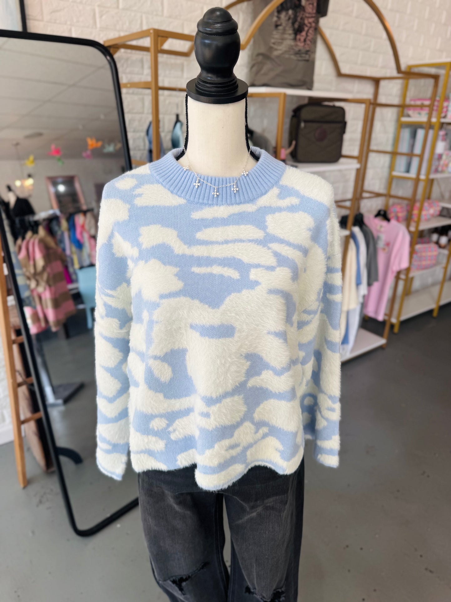 Floral Frost Sweater