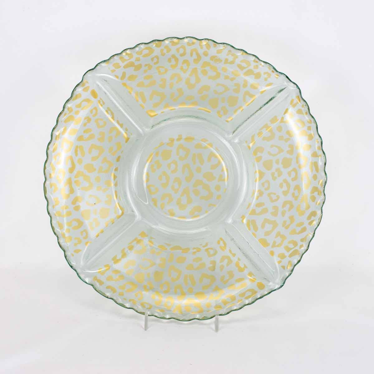 Leopard Chip and Dip Tray