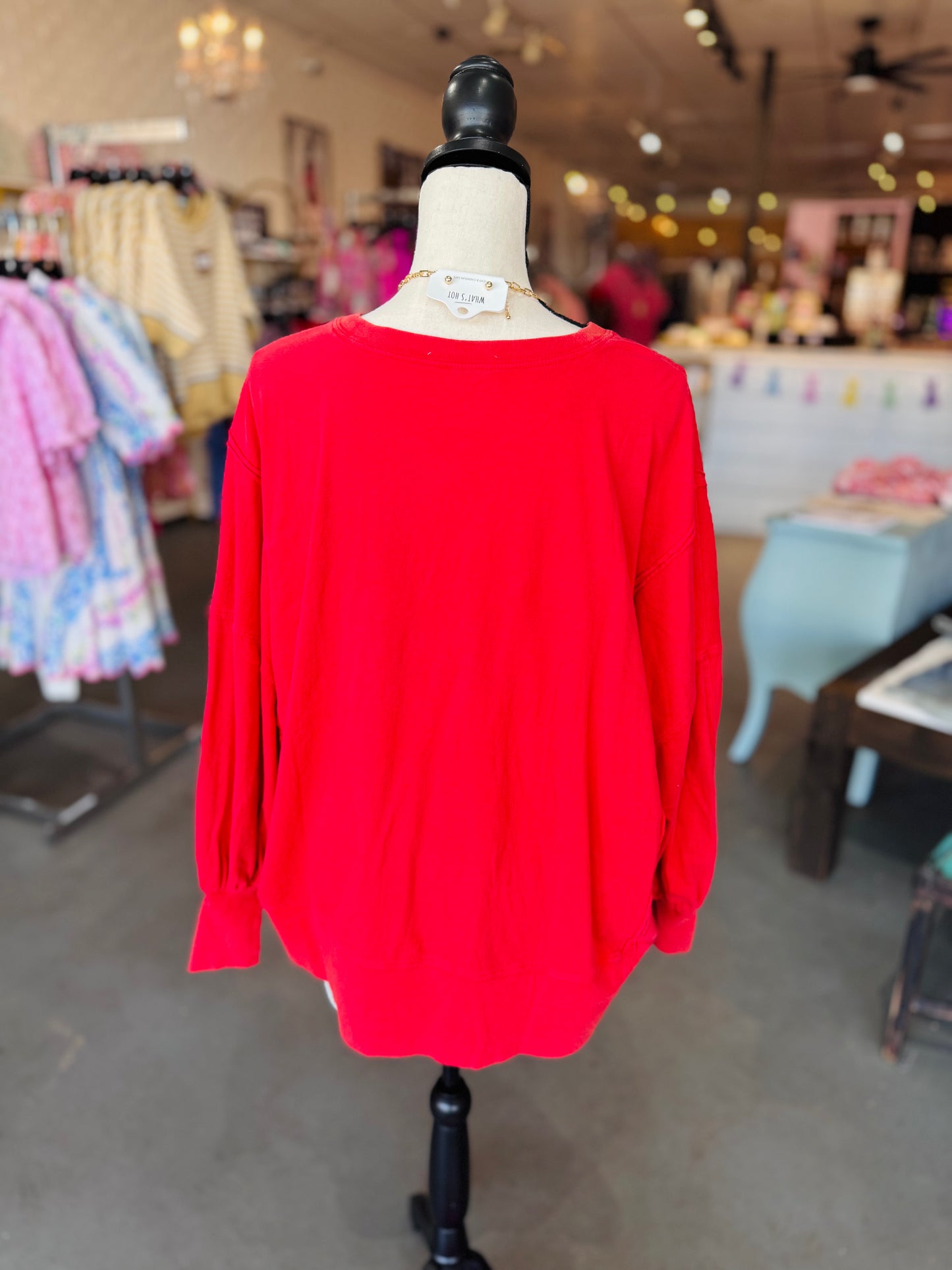 Red Hot Relaxed Top