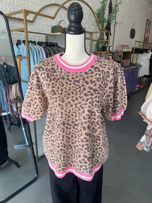 Leopard Sweater- Plus