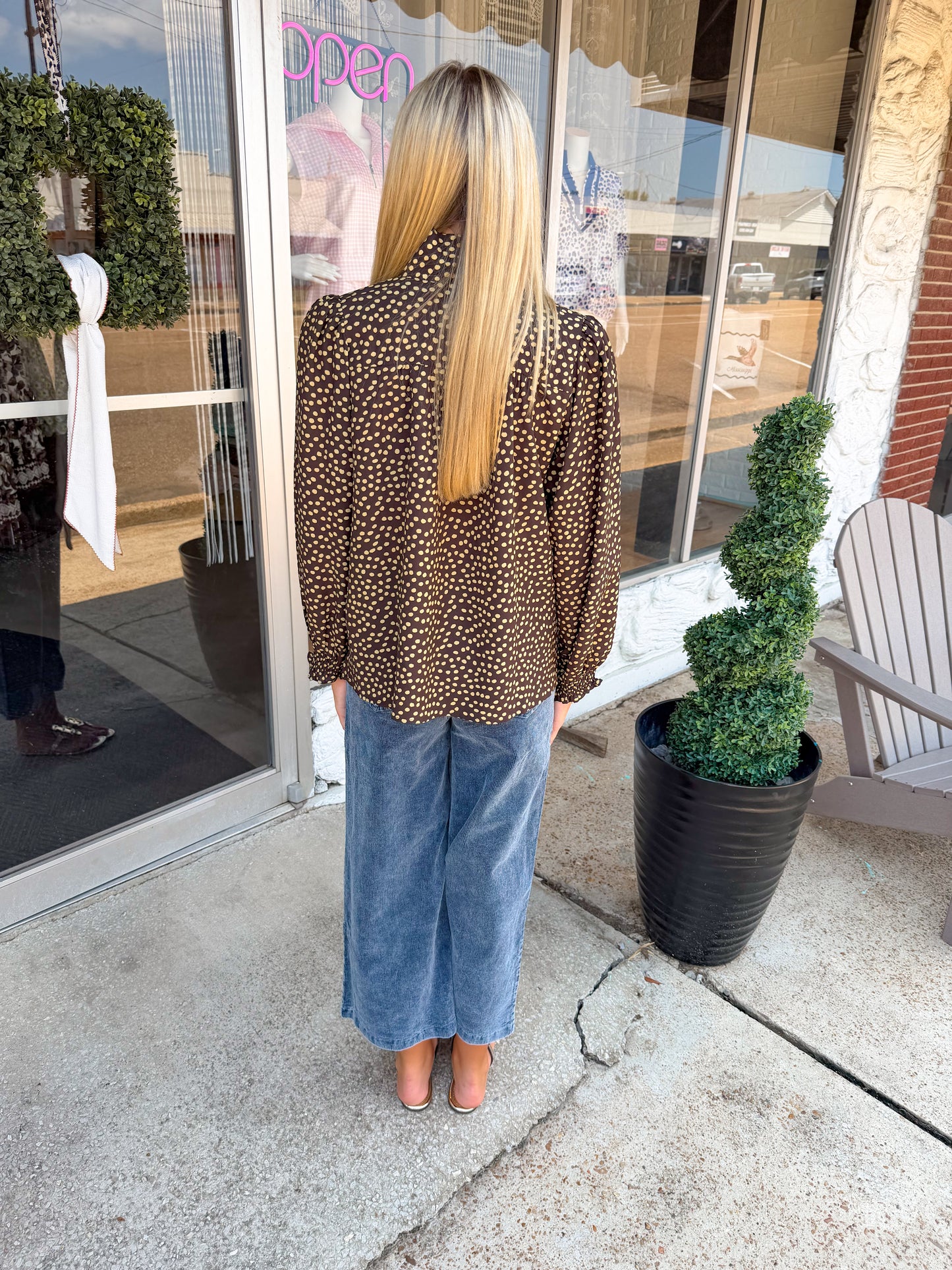 Timeless Polka Dot Blouse