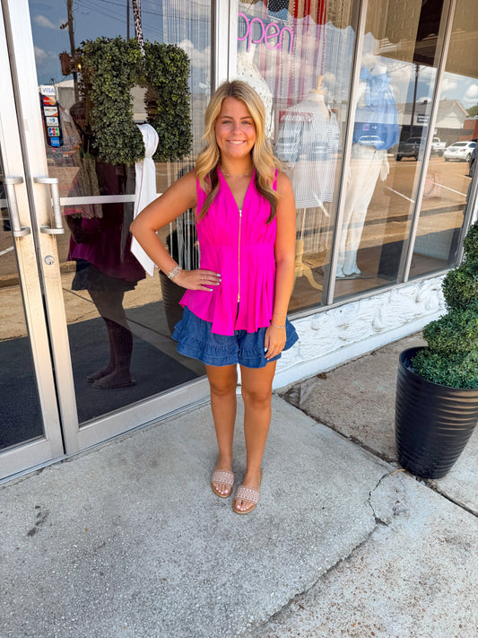 Flamingo Pink Top