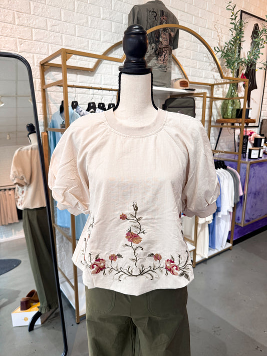 Ivory Bloom Top