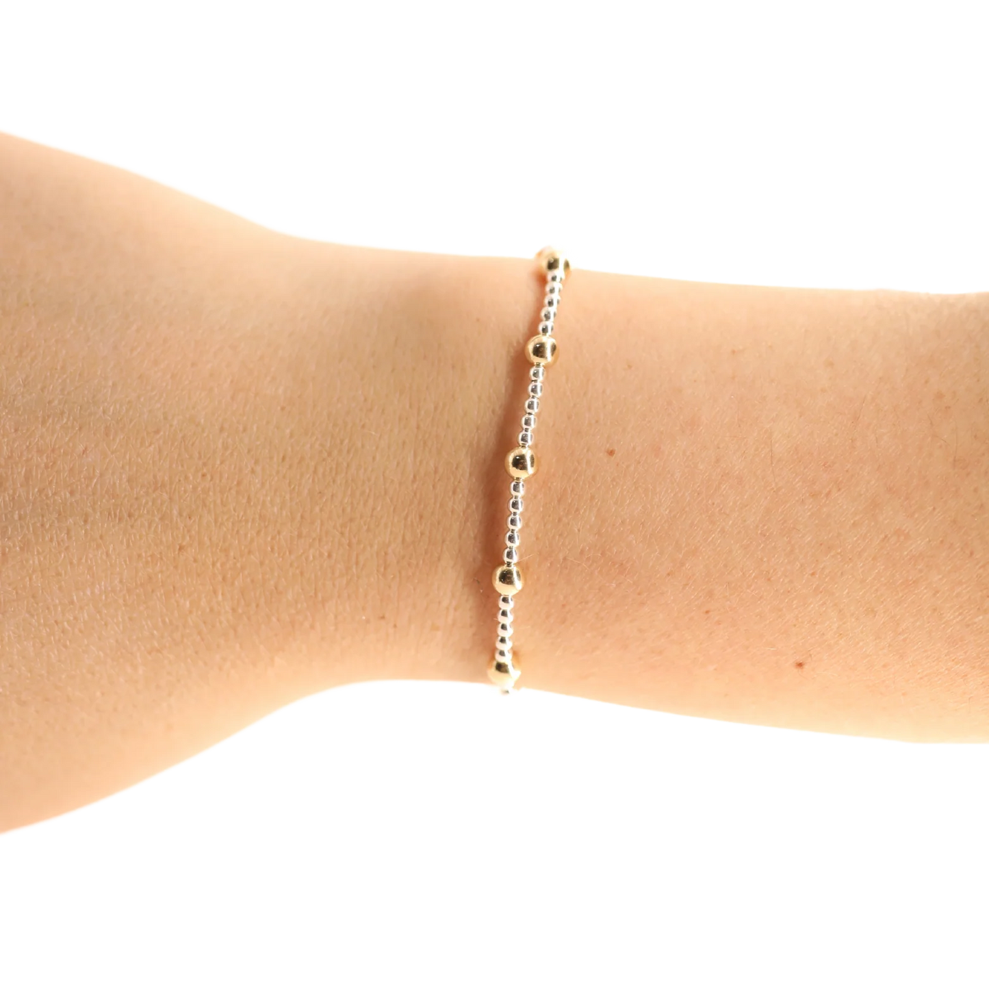 June in Silver with Gold Bracelet