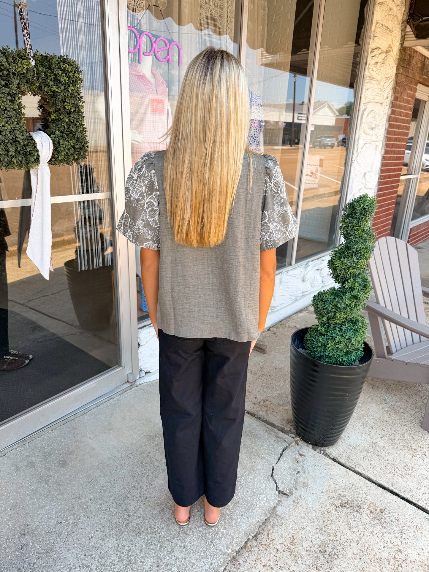 Moss Floral Blouse
