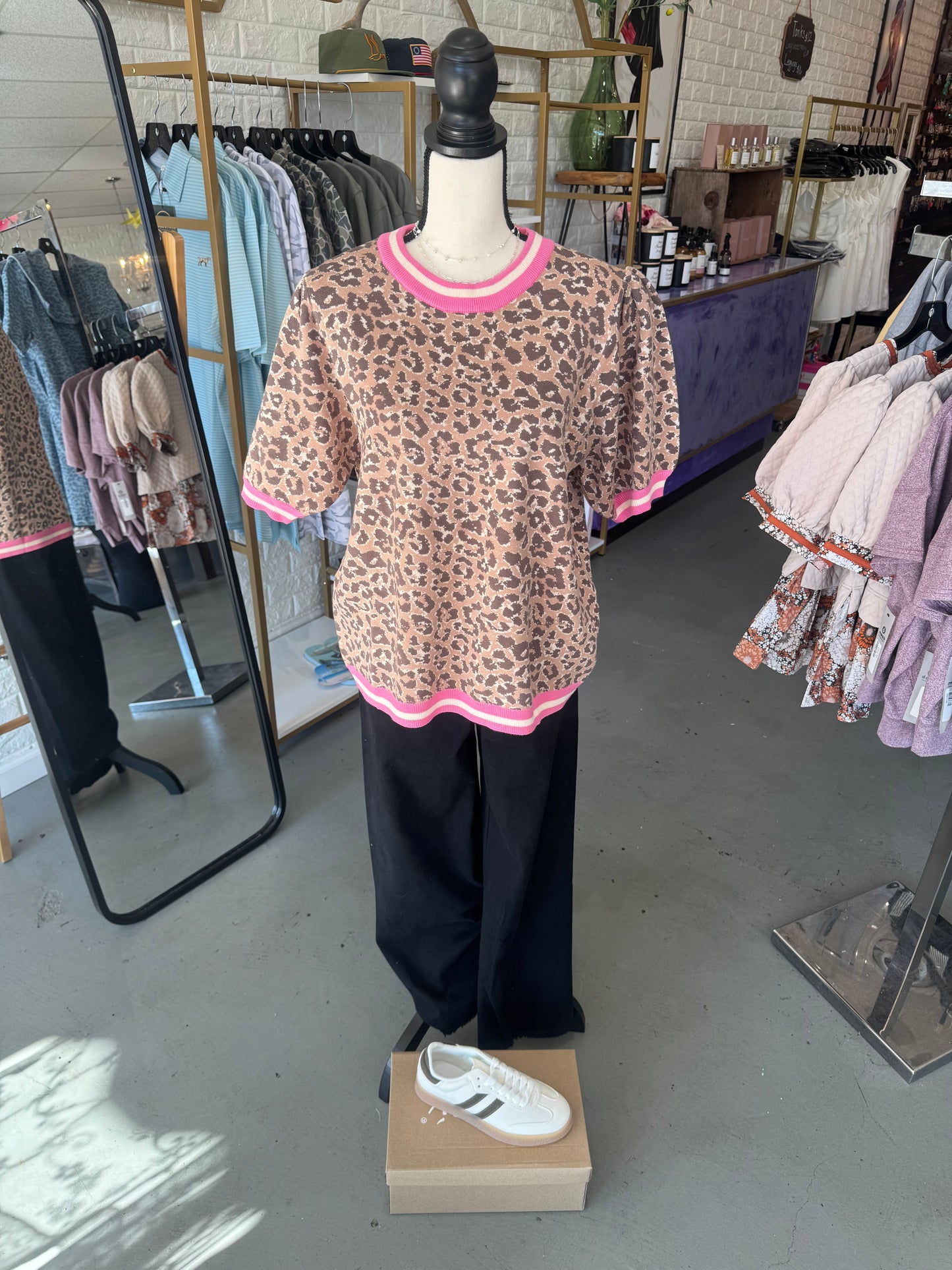 Leopard Sweater- Plus