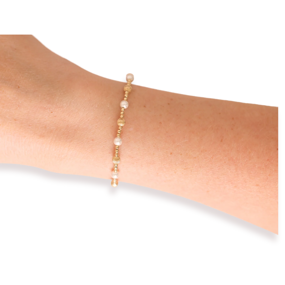Palmer Fluted Bracelet in Pearl