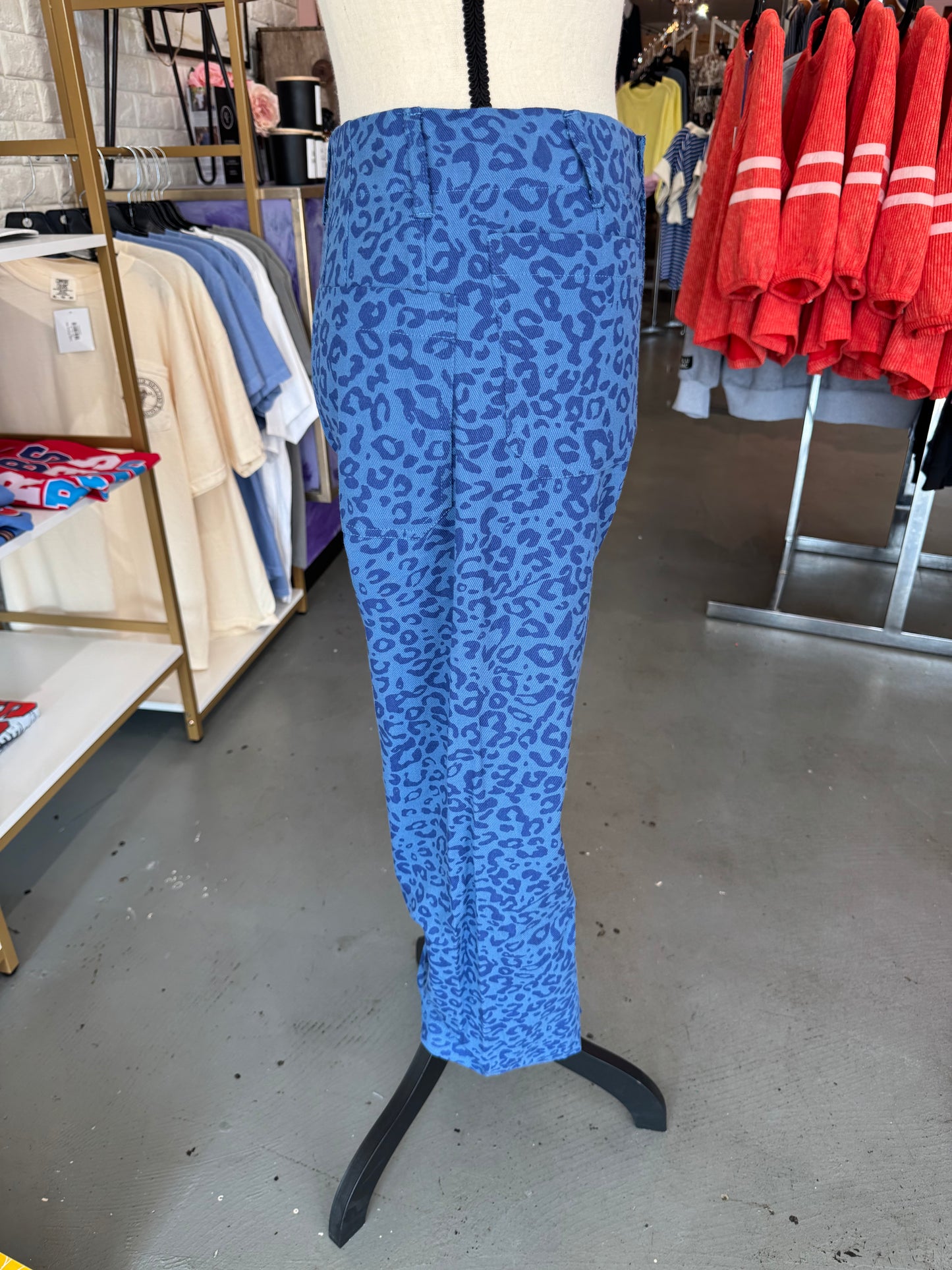 Blue Leopard Pants