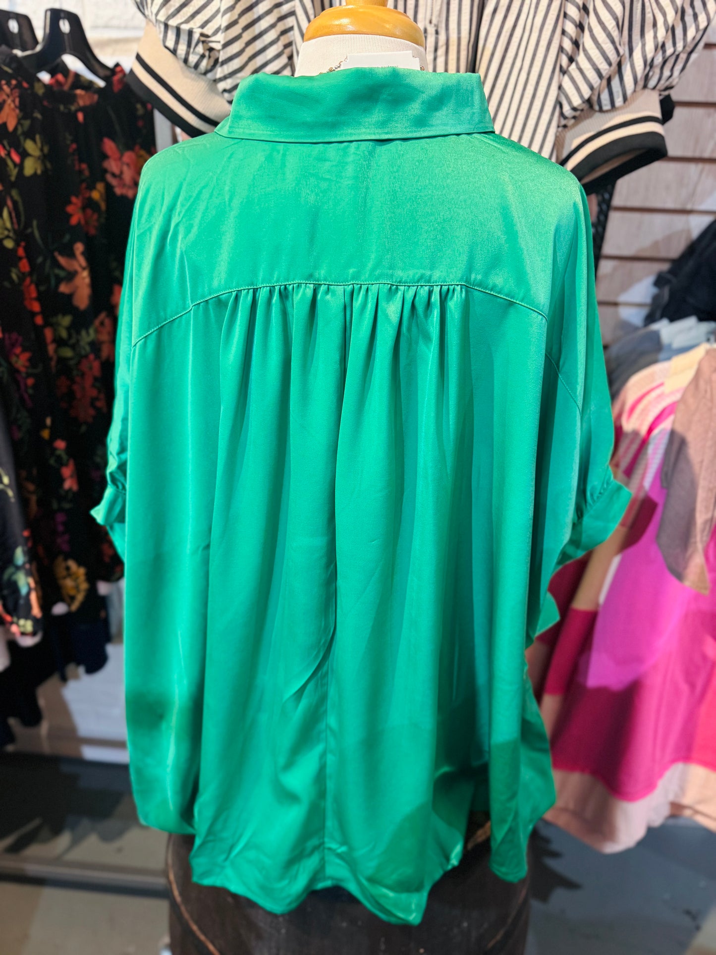 Satin Blouse-Plus