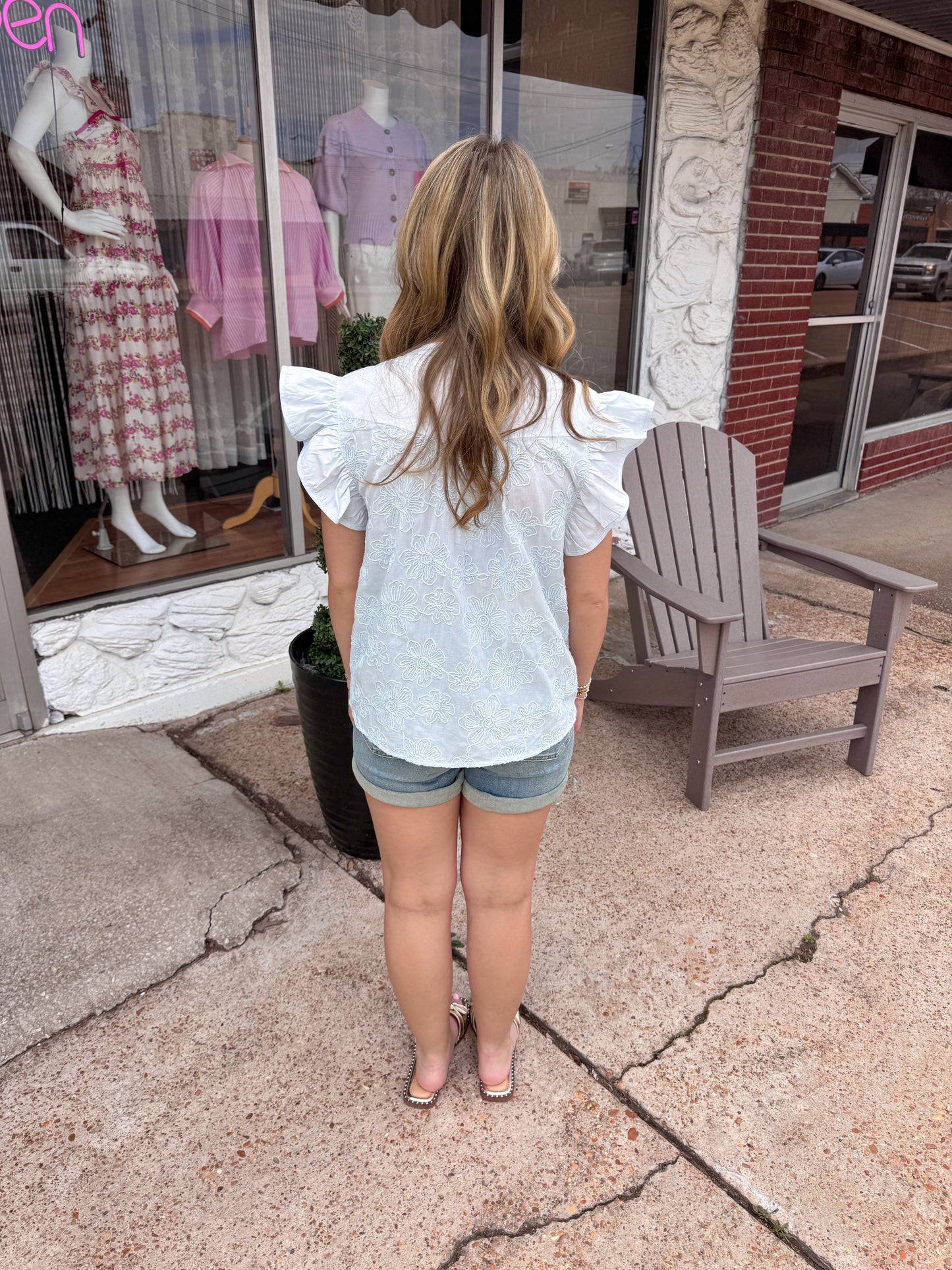 Preppy Petal Zip Top