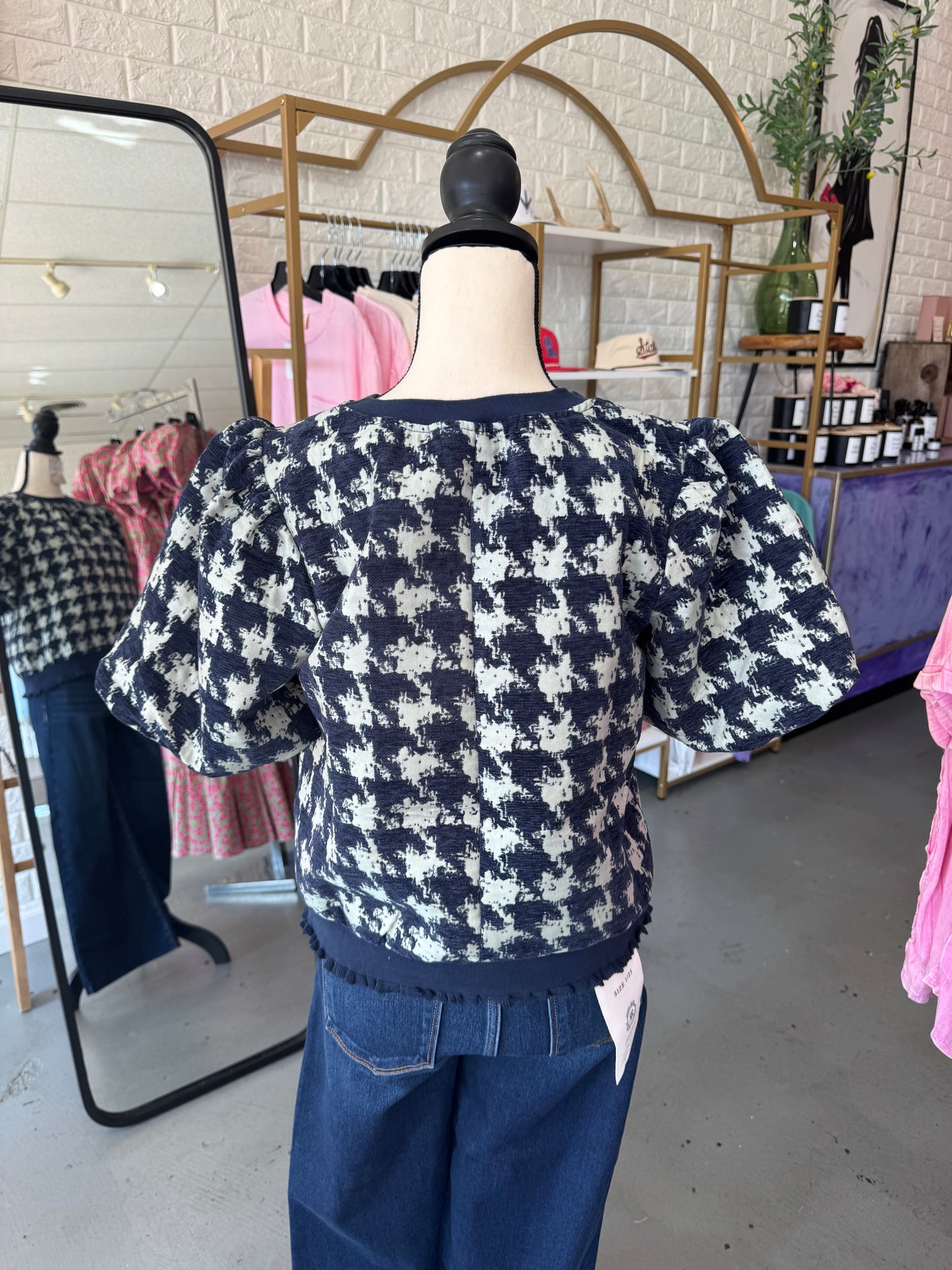 Houndstooth Top