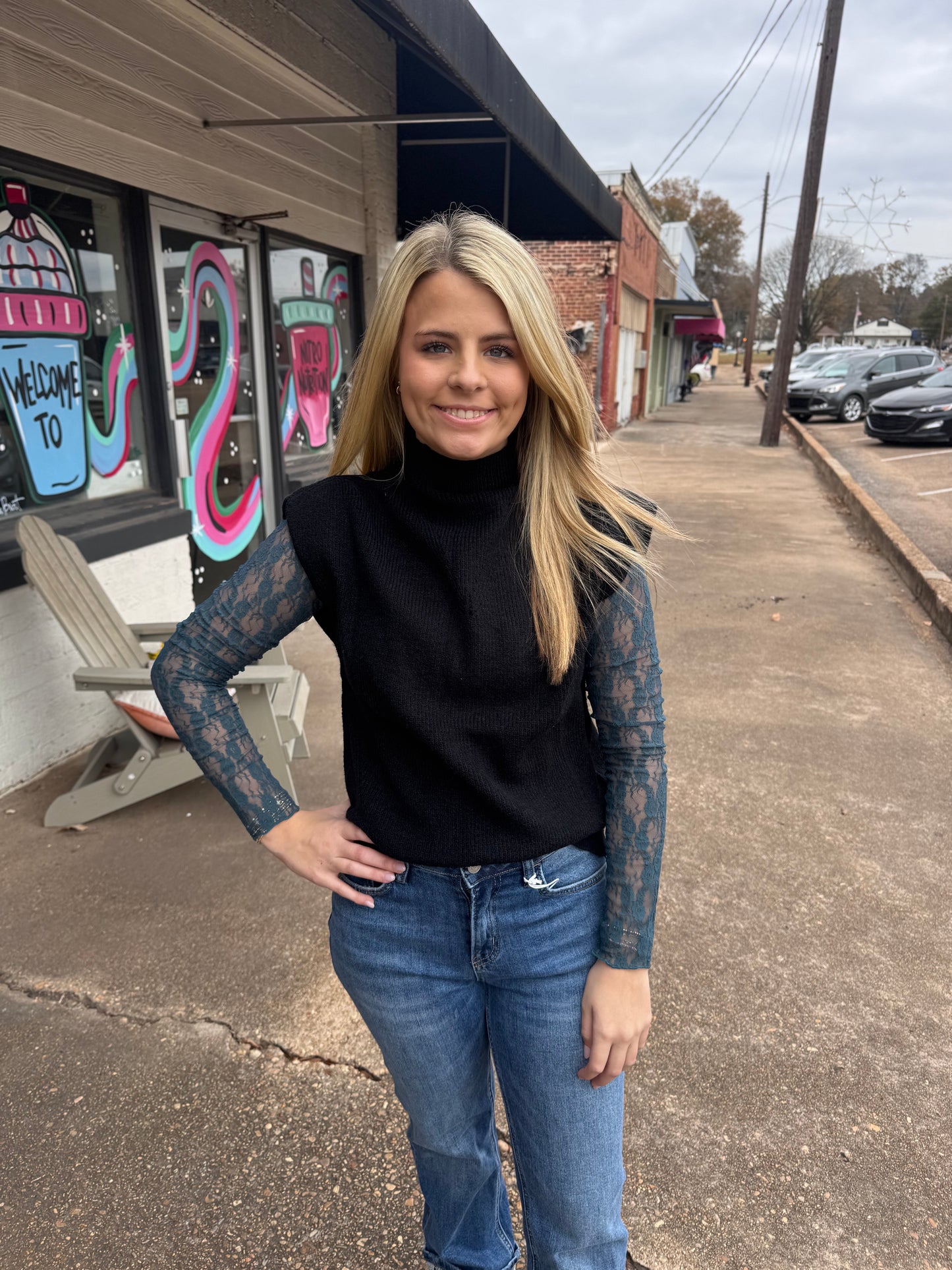 Lace Knit Top (Multiple Colors)