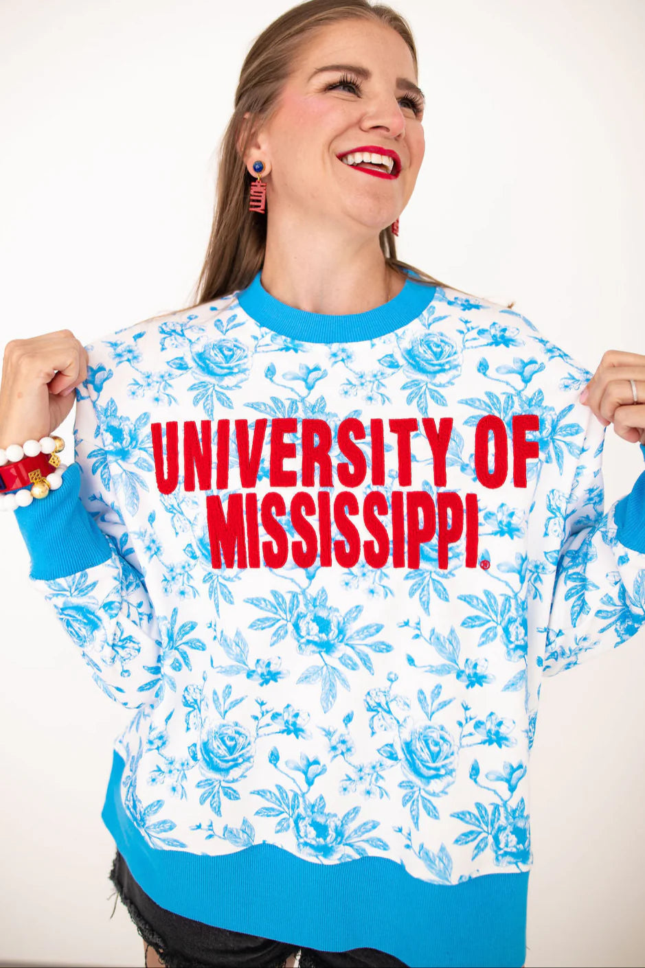 Ole Miss Floral Toile Sweatshirt