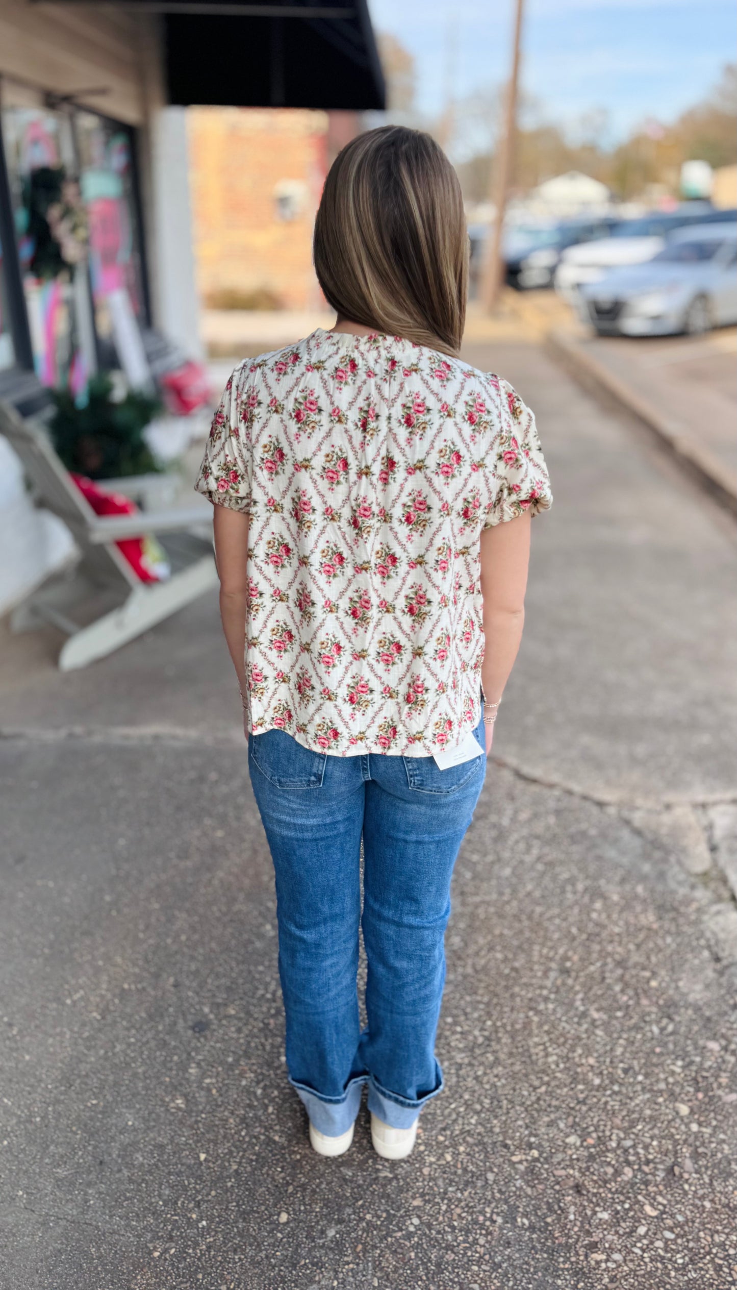 Floral Puff Blouse