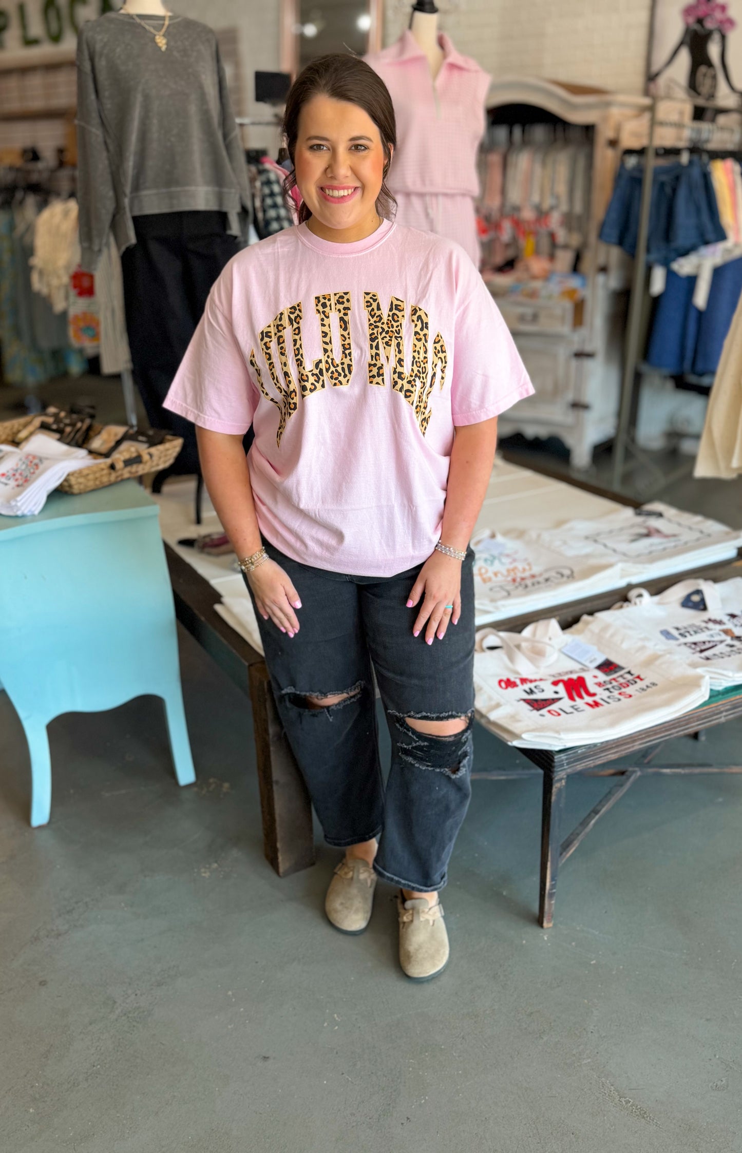 Lulu Mac Light Pink Cheetah Tee