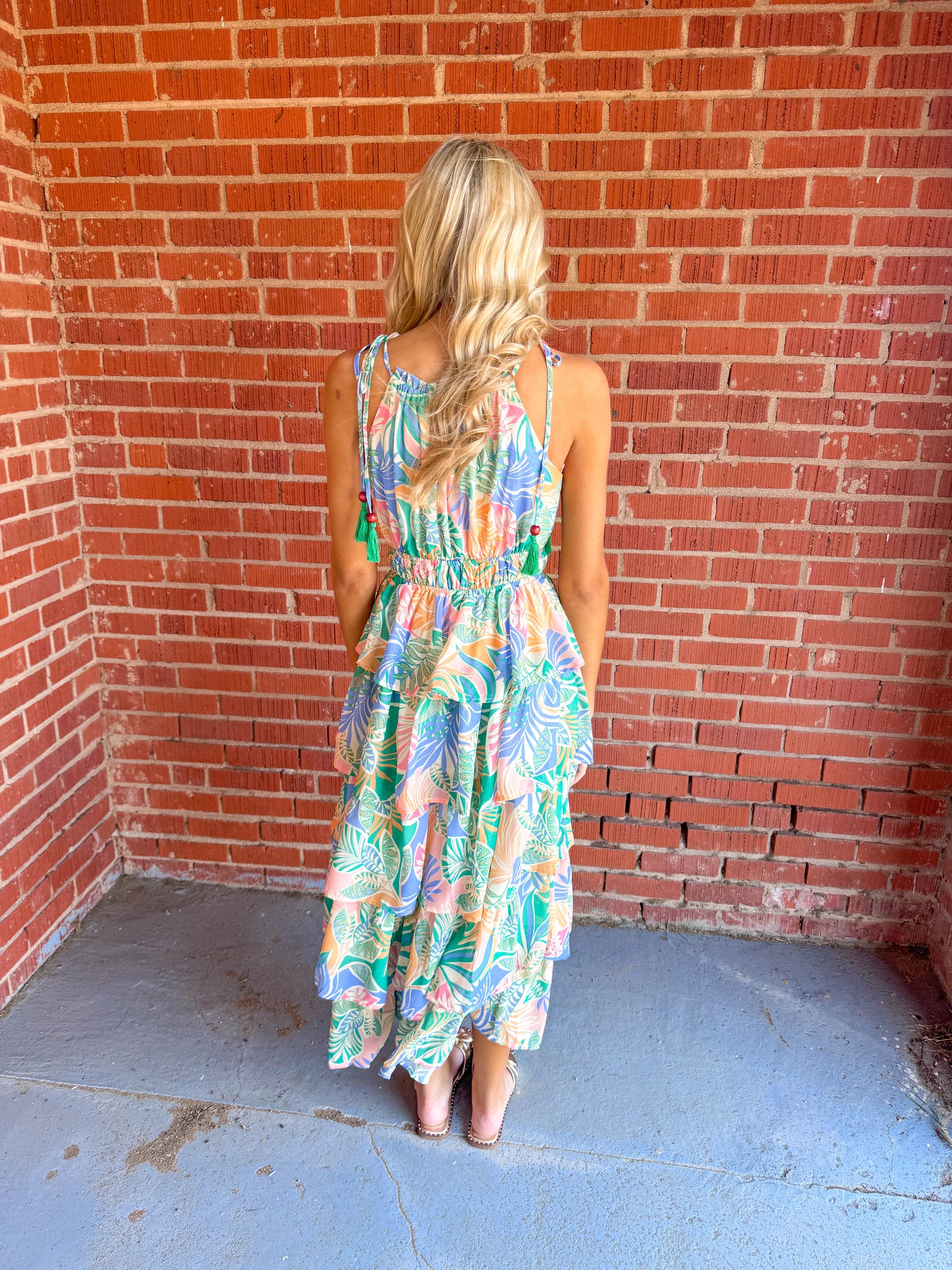 Tropical Bloom Midi Dress