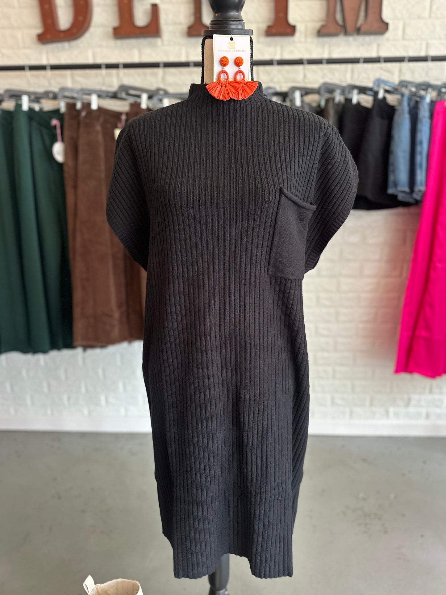 Black sweater dress- plus size