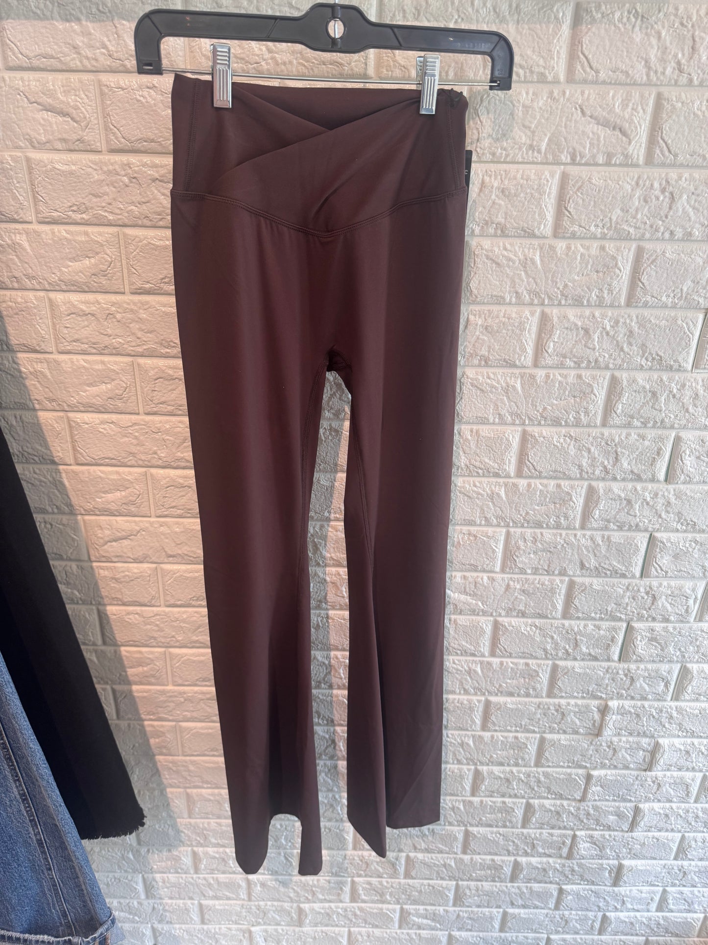 Brown Crossover Yoga Pants
