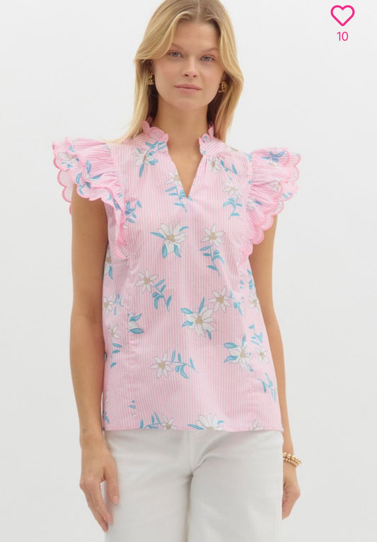 Pink wildflower top