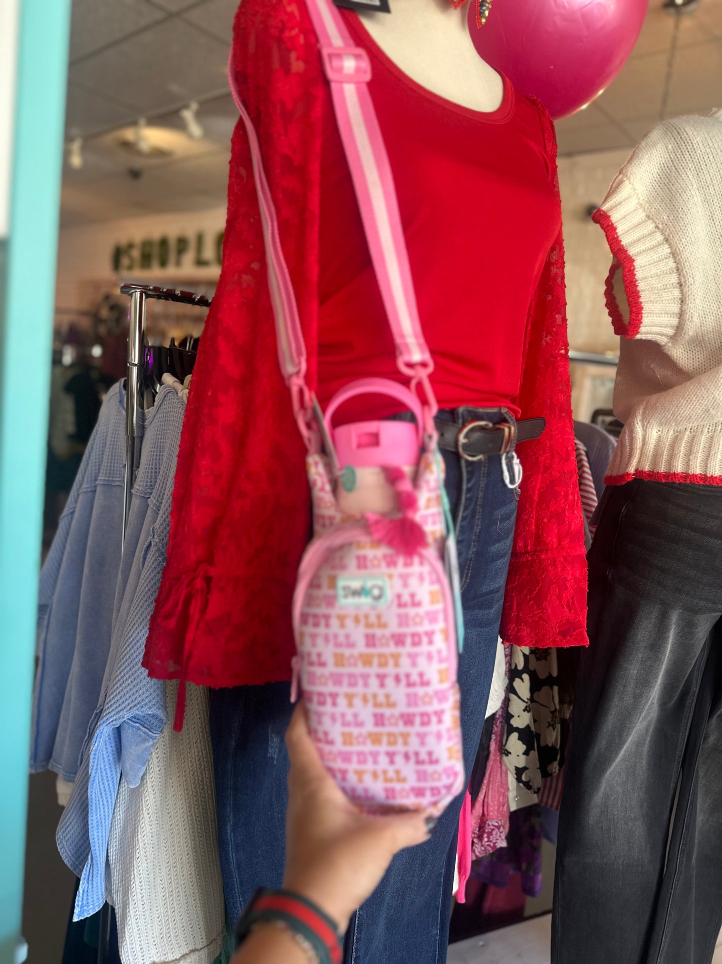 Howdy yall water bottle sling