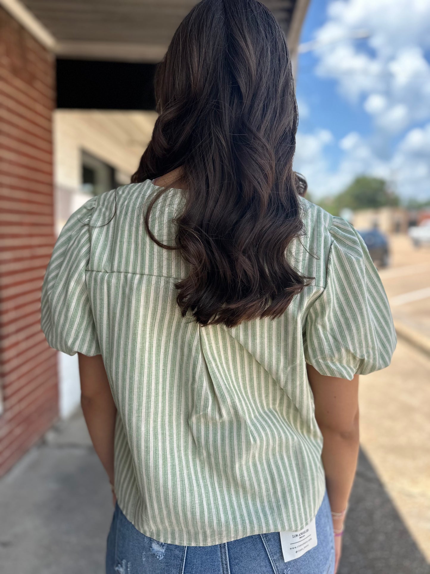 Chevron stripe vneck top