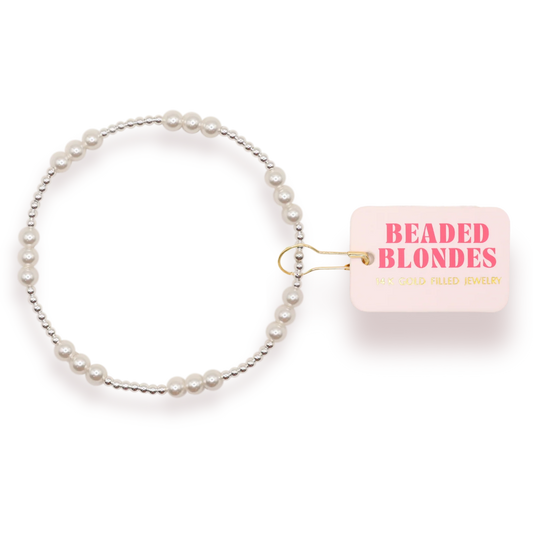 ILY Pearl Silver Bracelet