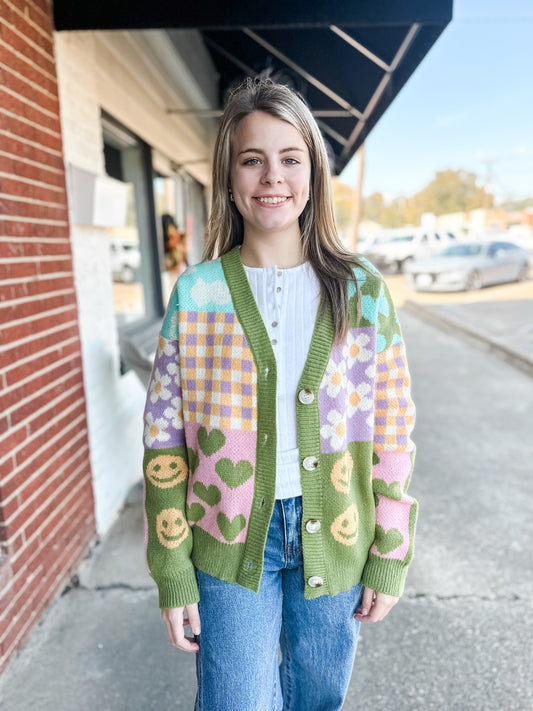 Patchwork cardigan