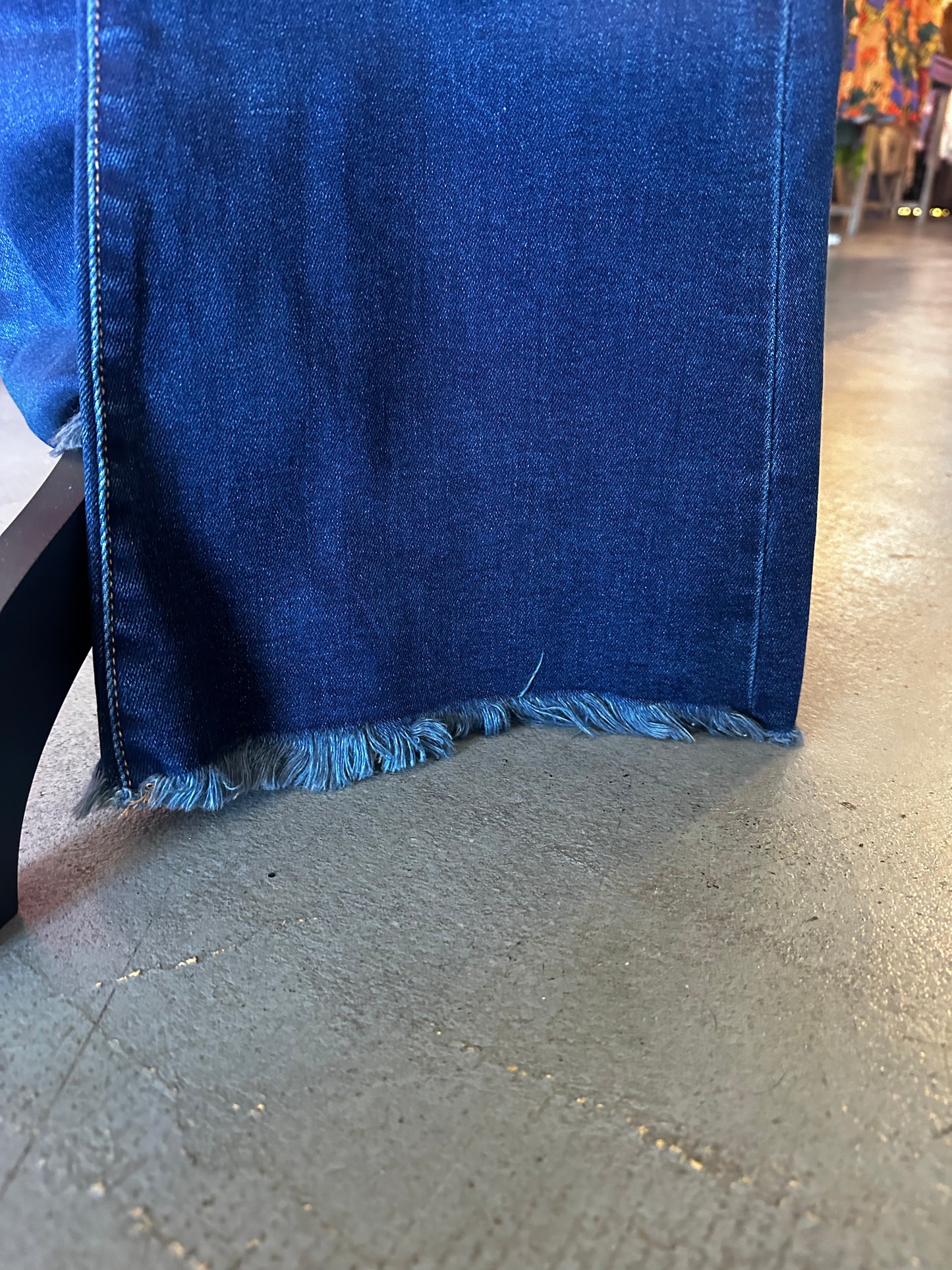 Dark flare denim/w belt