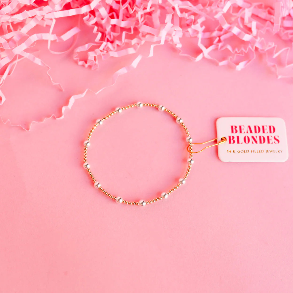 June in Gold with Silver Bracelet