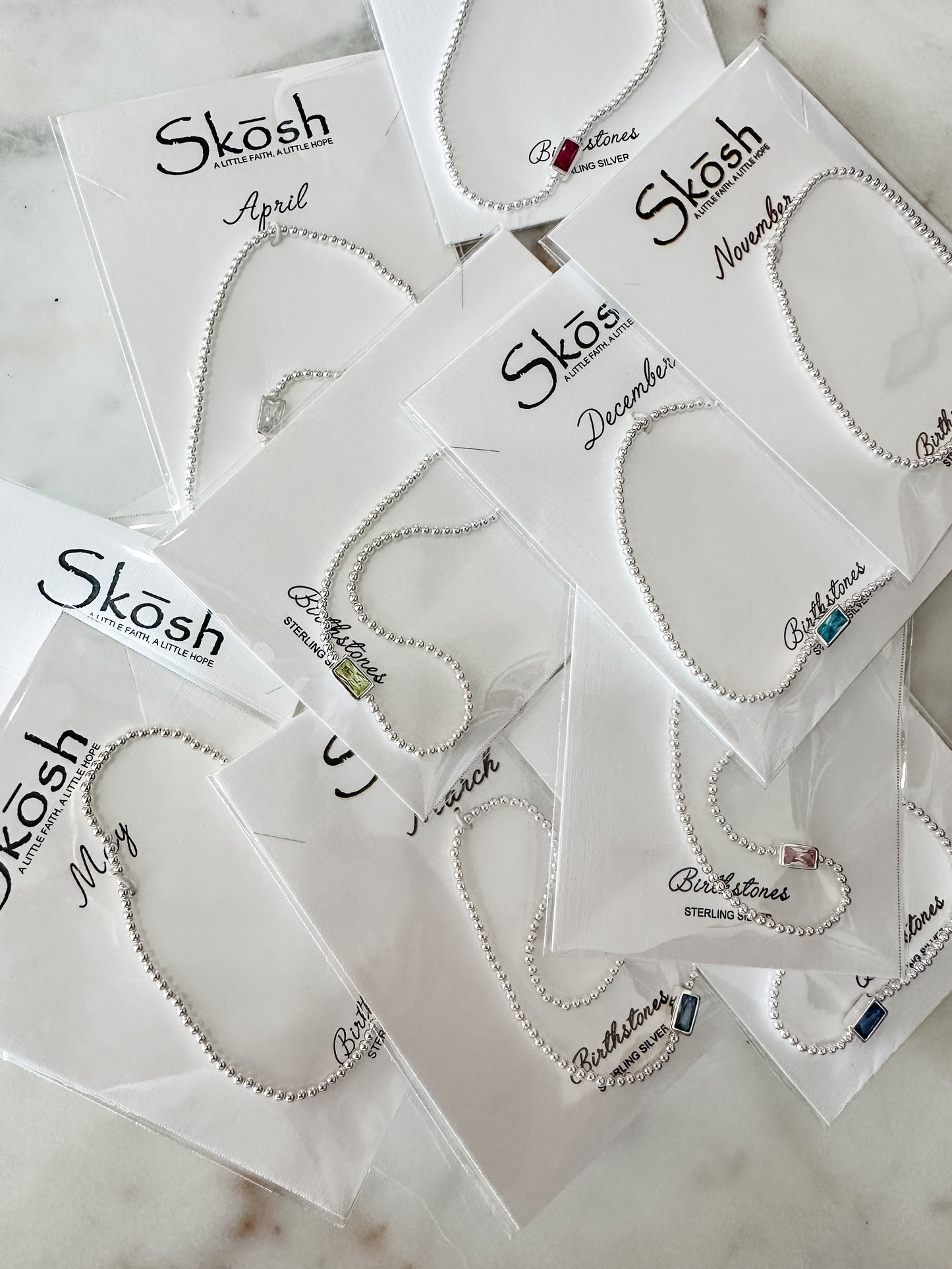 Skosh birthstone bracelets
