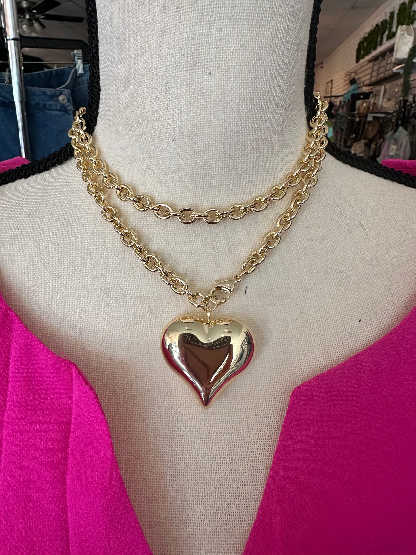 Chunky heart necklace