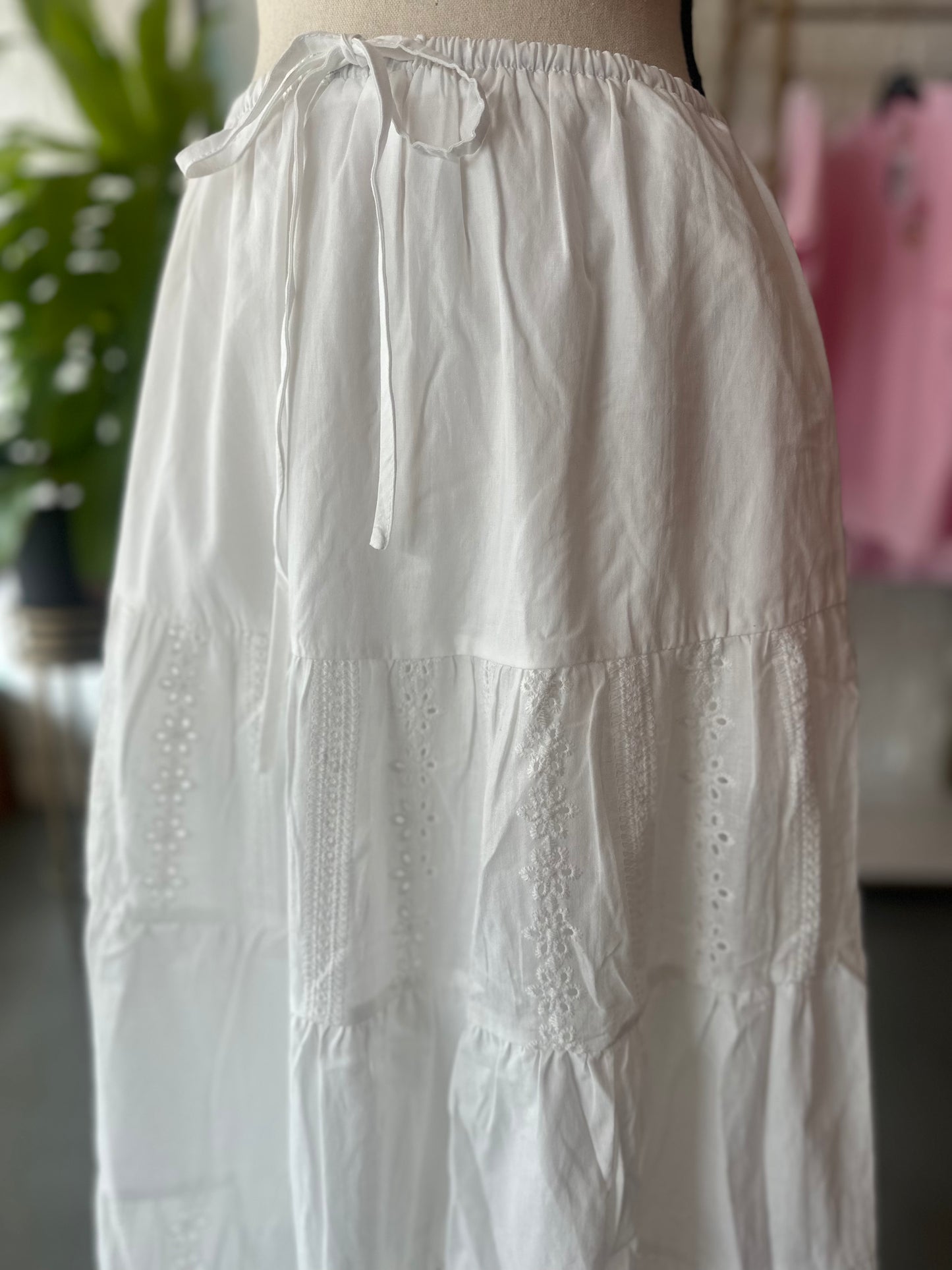 Eyelet Maxi Skirt