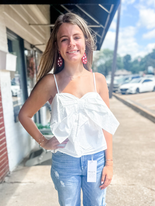 White bow top