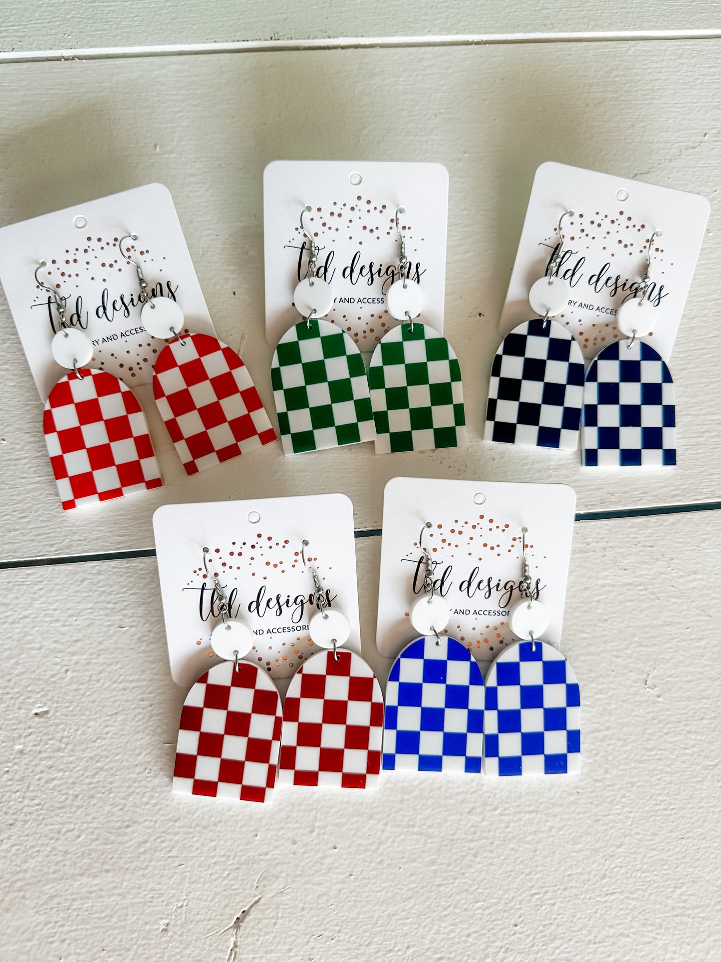 Gameday check earrings