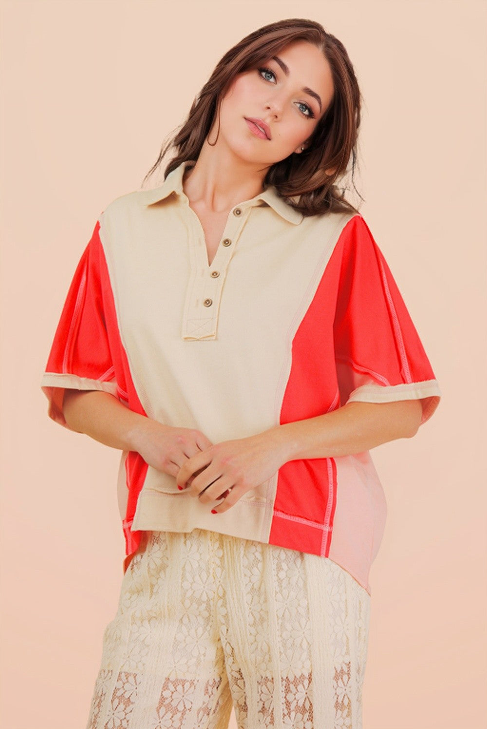 Blush and Cherry Top-Plus