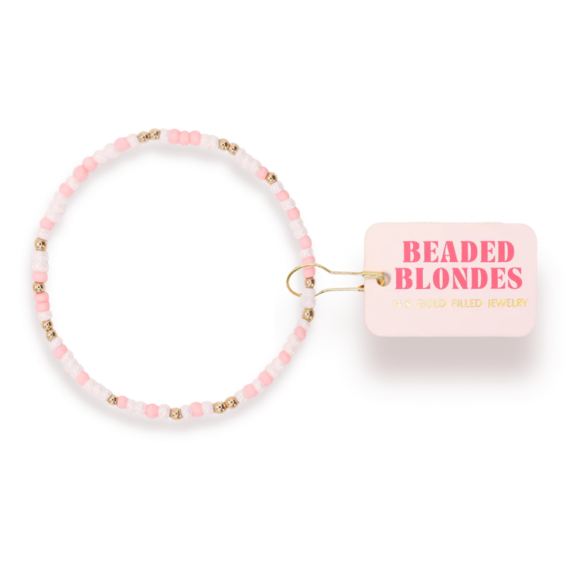 Light Pink & Luster White Sprinkle Bracelet