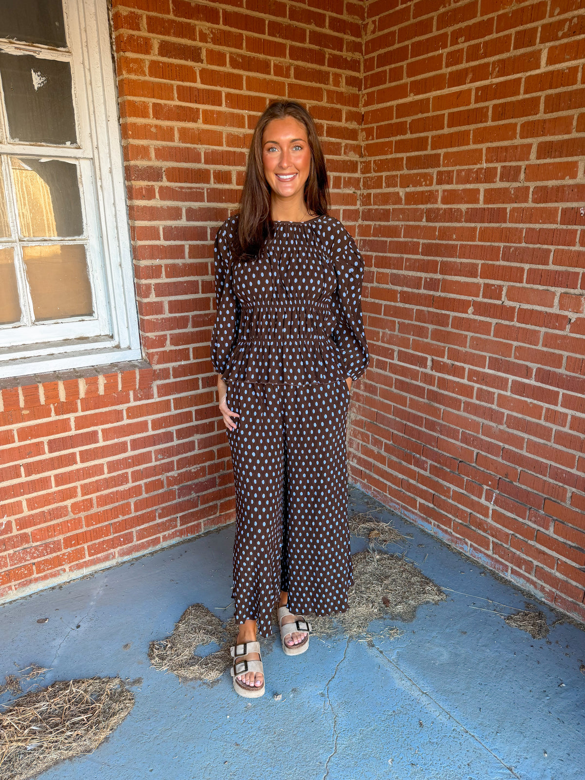 Vintage Dot Pants Set