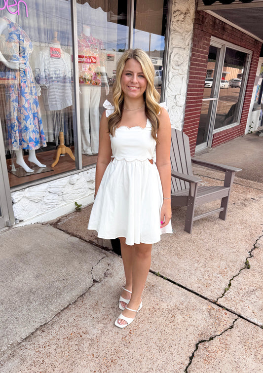 Scallop Mini Dress