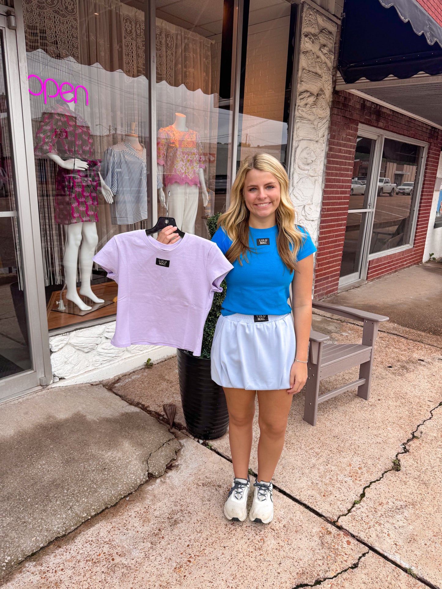 Baby Doll Tee Lulu Mac- Blue