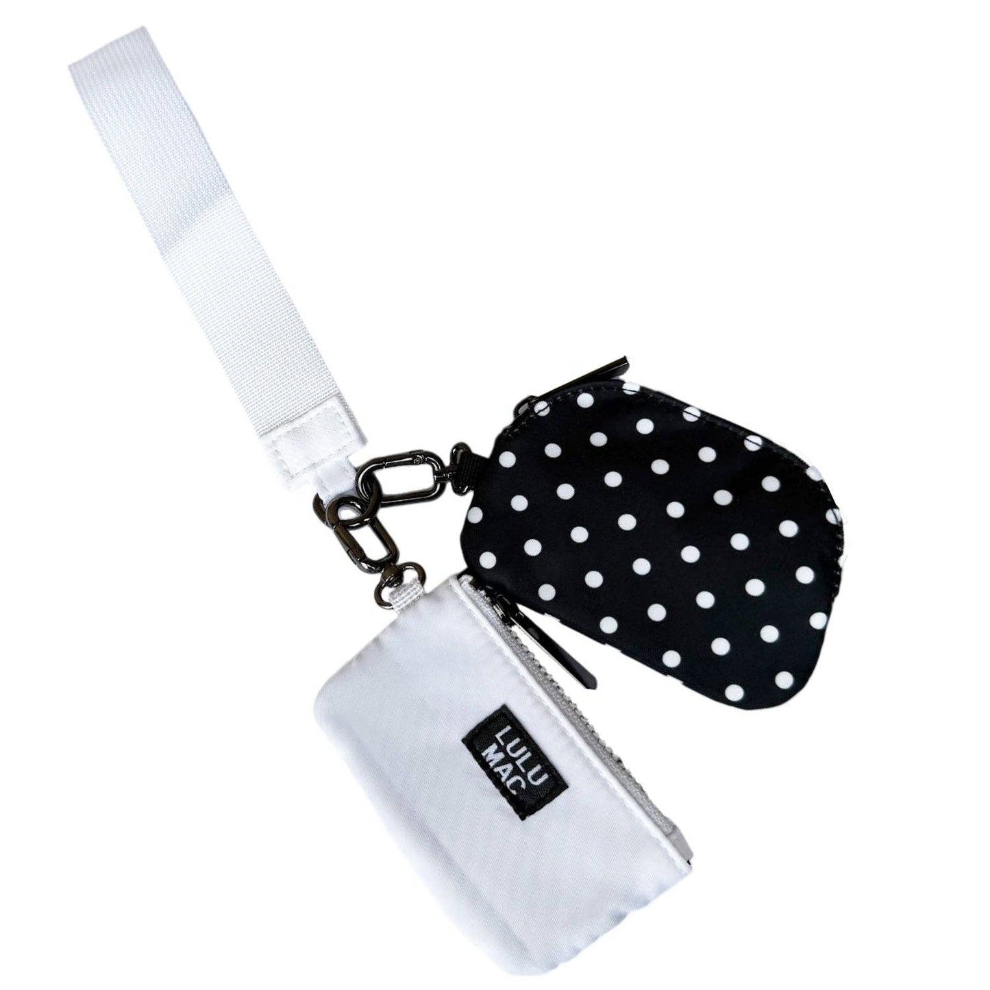 Black/White Dots Lulu Mac Wristlet