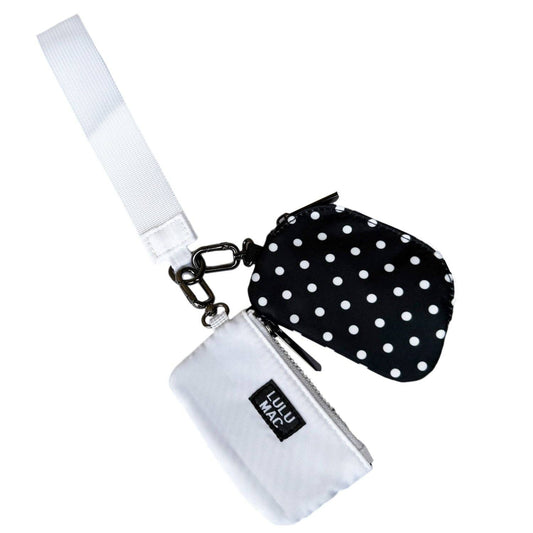 Black/White Dots Lulu Mac Wristlet