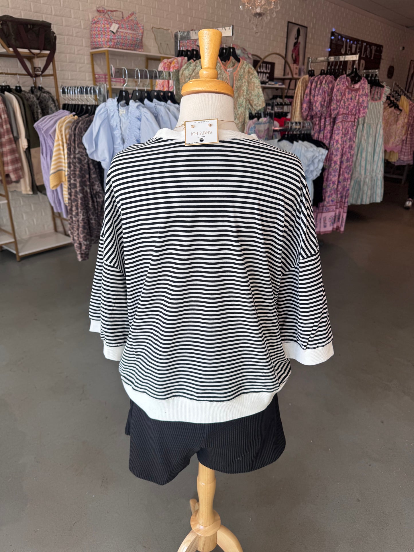 Striped Comfort Top-Plus