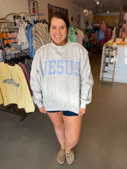 JESUS Mockneck Sweatshirt