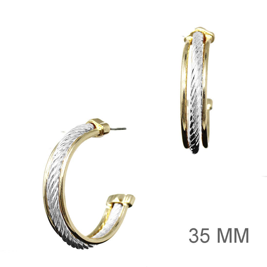 Gold/Silver Hoop Earrings