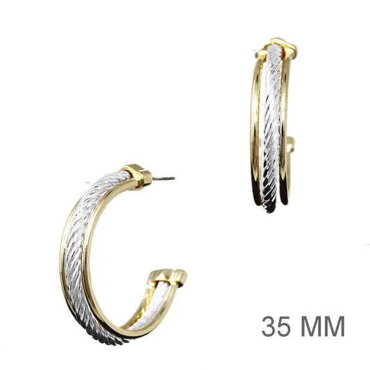 Gold/Silver Hoop Earrings