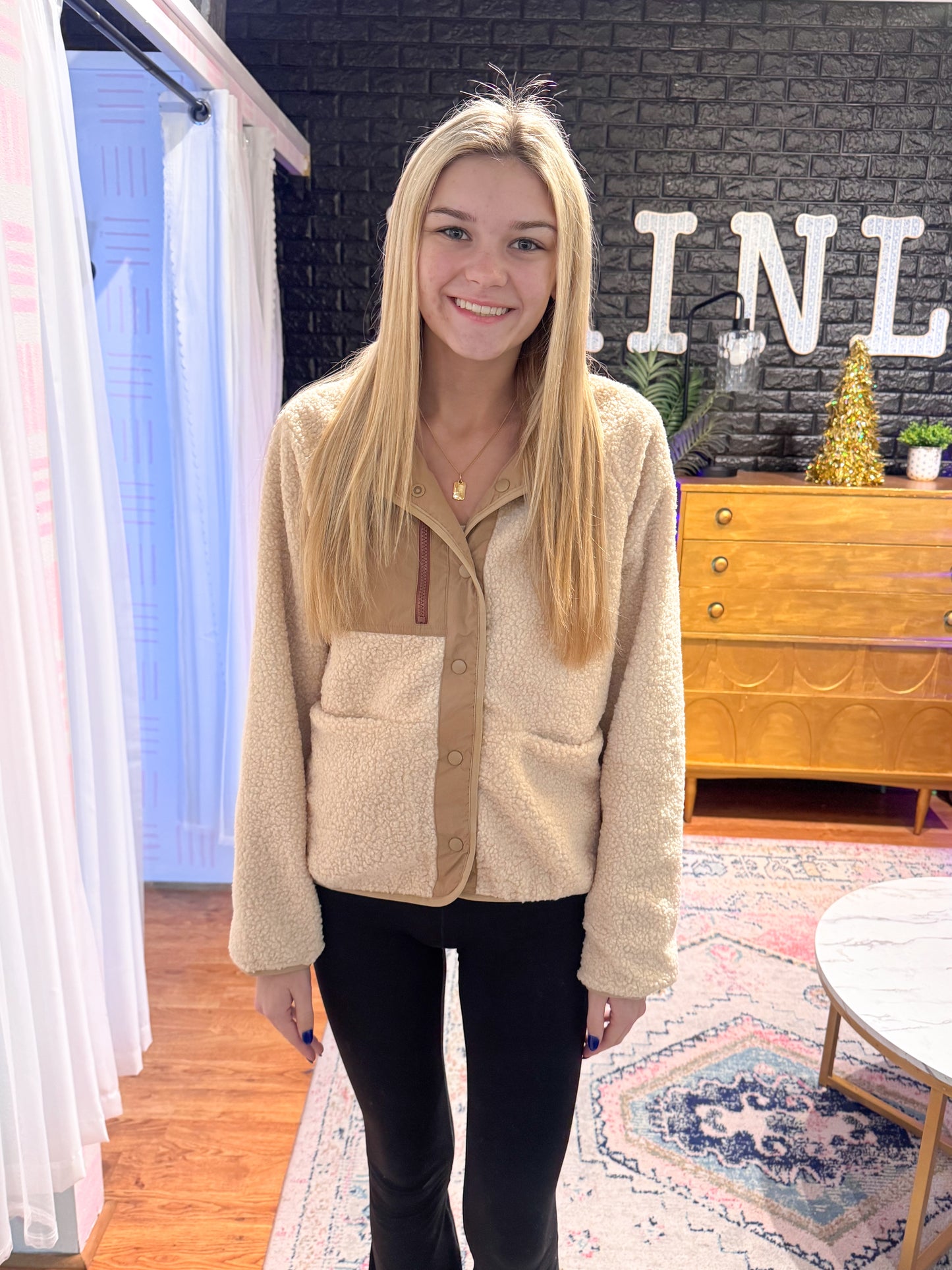 Beige Fleece Jacket