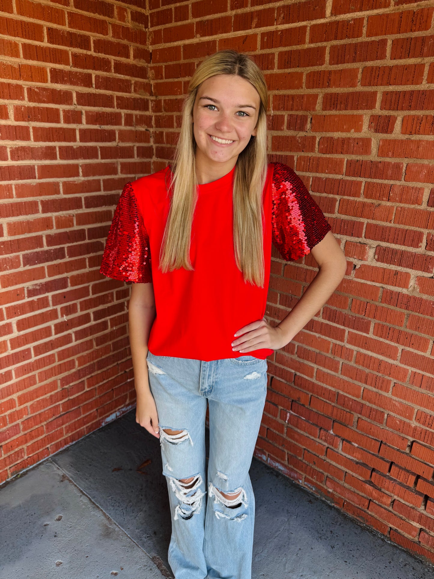 Red Hot Glam Top