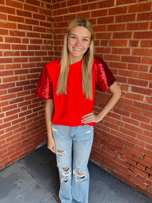 Red Hot Glam Top