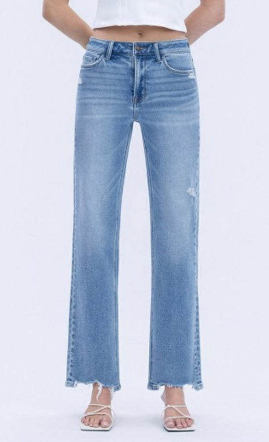 Distressed Light Wash Jean